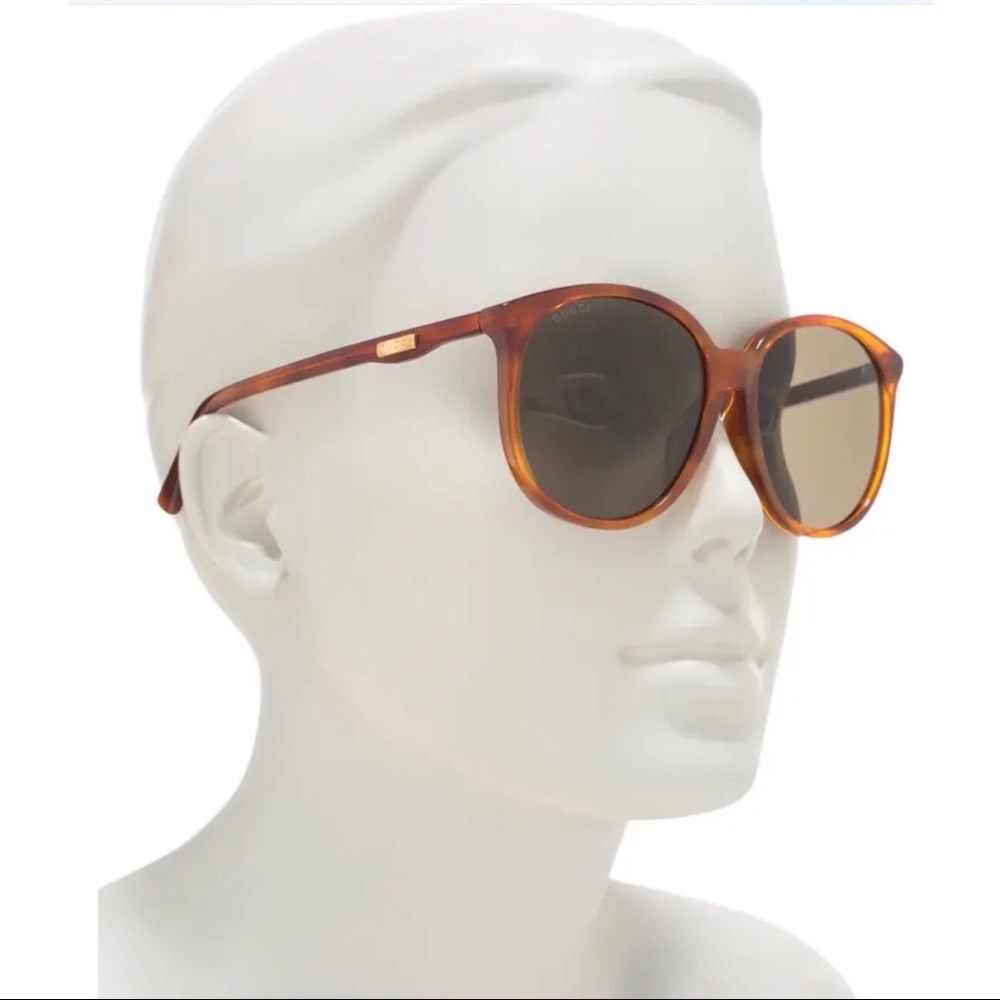 GUCCI 57mm Round Sunglasses